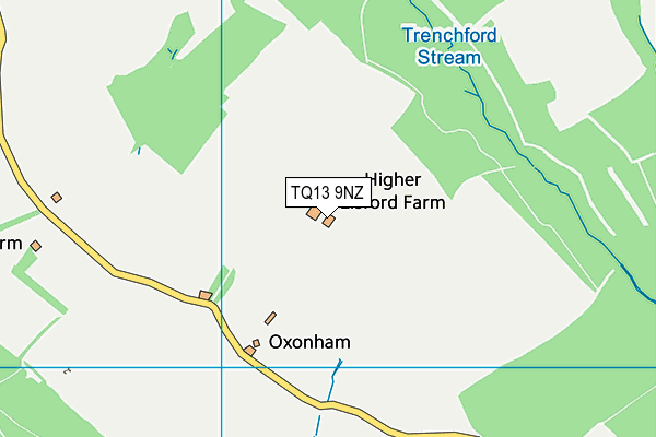 TQ13 9NZ map - OS VectorMap District (Ordnance Survey) TQ13 9NZ map - OS VectorMap District (Ordnance Survey)