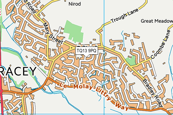 TQ13 9PQ map - OS VectorMap District (Ordnance Survey)