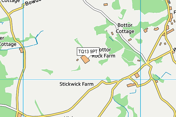 TQ13 9PT map - OS VectorMap District (Ordnance Survey) TQ13 9PT map - OS VectorMap District (Ordnance Survey)
