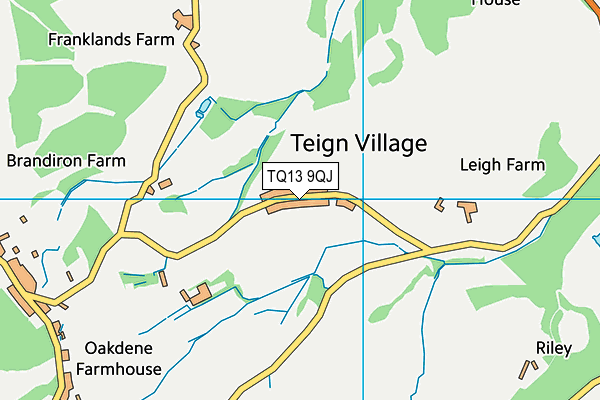 TQ13 9QJ map - OS VectorMap District (Ordnance Survey) TQ13 9QJ map - OS VectorMap District (Ordnance Survey)