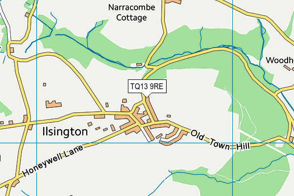 TQ13 9RE map - OS VectorMap District (Ordnance Survey) TQ13 9RE map - OS VectorMap District (Ordnance Survey)