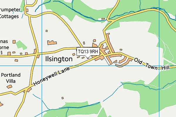TQ13 9RH map - OS VectorMap District (Ordnance Survey) TQ13 9RH map - OS VectorMap District (Ordnance Survey)