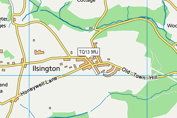 TQ13 9RJ map - OS VectorMap District (Ordnance Survey)