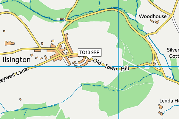 TQ13 9RP map - OS VectorMap District (Ordnance Survey) TQ13 9RP map - OS VectorMap District (Ordnance Survey)