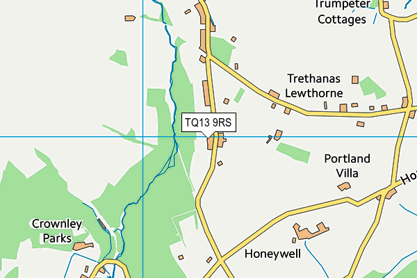 TQ13 9RS map - OS VectorMap District (Ordnance Survey) TQ13 9RS map - OS VectorMap District (Ordnance Survey)
