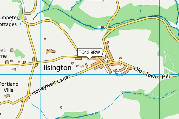 TQ13 9RW map - OS VectorMap District (Ordnance Survey) TQ13 9RW map - OS VectorMap District (Ordnance Survey)