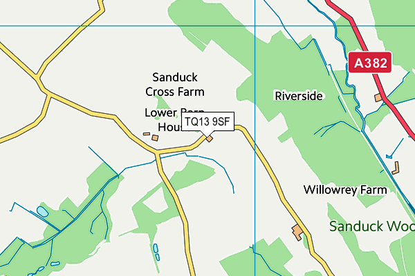 TQ13 9SF map - OS VectorMap District (Ordnance Survey) TQ13 9SF map - OS VectorMap District (Ordnance Survey)