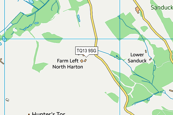 TQ13 9SG map - OS VectorMap District (Ordnance Survey) TQ13 9SG map - OS VectorMap District (Ordnance Survey)