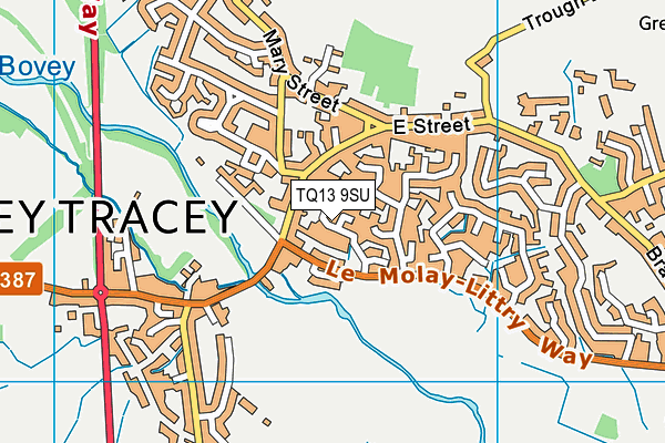 TQ13 9SU map - OS VectorMap District (Ordnance Survey)