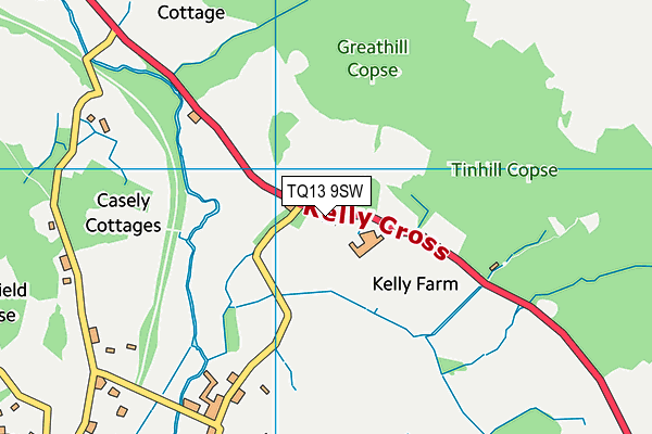 TQ13 9SW map - OS VectorMap District (Ordnance Survey) TQ13 9SW map - OS VectorMap District (Ordnance Survey)