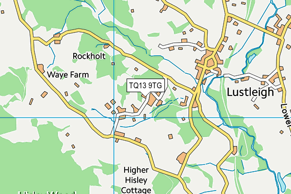 TQ13 9TG map - OS VectorMap District (Ordnance Survey) TQ13 9TG map - OS VectorMap District (Ordnance Survey)