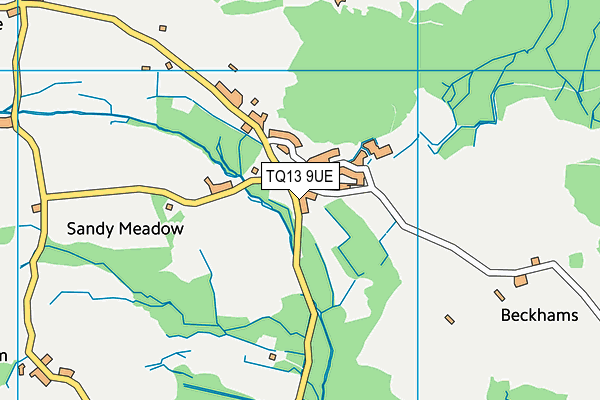TQ13 9UE map - OS VectorMap District (Ordnance Survey) TQ13 9UE map - OS VectorMap District (Ordnance Survey)
