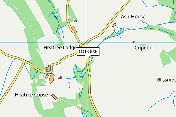 TQ13 9XF map - OS VectorMap District (Ordnance Survey) TQ13 9XF map - OS VectorMap District (Ordnance Survey)