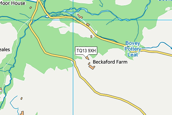 TQ13 9XH map - OS VectorMap District (Ordnance Survey) TQ13 9XH map - OS VectorMap District (Ordnance Survey)