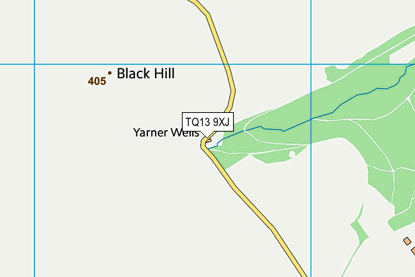 TQ13 9XJ map - OS VectorMap District (Ordnance Survey) TQ13 9XJ map - OS VectorMap District (Ordnance Survey)