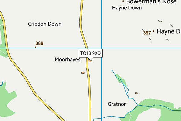 TQ13 9XQ map - OS VectorMap District (Ordnance Survey) TQ13 9XQ map - OS VectorMap District (Ordnance Survey)