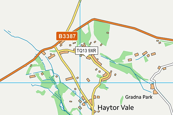 TQ13 9XR map - OS VectorMap District (Ordnance Survey) TQ13 9XR map - OS VectorMap District (Ordnance Survey)