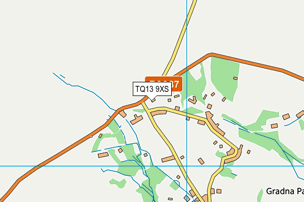 TQ13 9XS map - OS VectorMap District (Ordnance Survey) TQ13 9XS map - OS VectorMap District (Ordnance Survey)