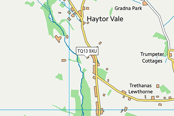 TQ13 9XU map - OS VectorMap District (Ordnance Survey) TQ13 9XU map - OS VectorMap District (Ordnance Survey)