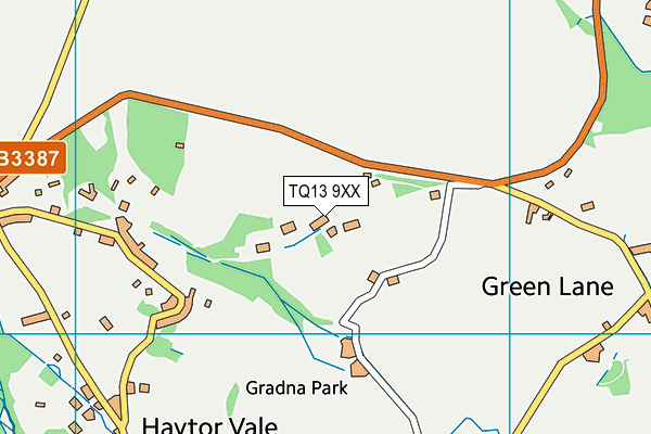 TQ13 9XX map - OS VectorMap District (Ordnance Survey) TQ13 9XX map - OS VectorMap District (Ordnance Survey)