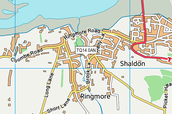 TQ14 0AN map - OS VectorMap District (Ordnance Survey) TQ14 0AN map - OS VectorMap District (Ordnance Survey)
