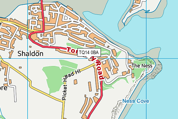 TQ14 0BA map - OS VectorMap District (Ordnance Survey) TQ14 0BA map - OS VectorMap District (Ordnance Survey)