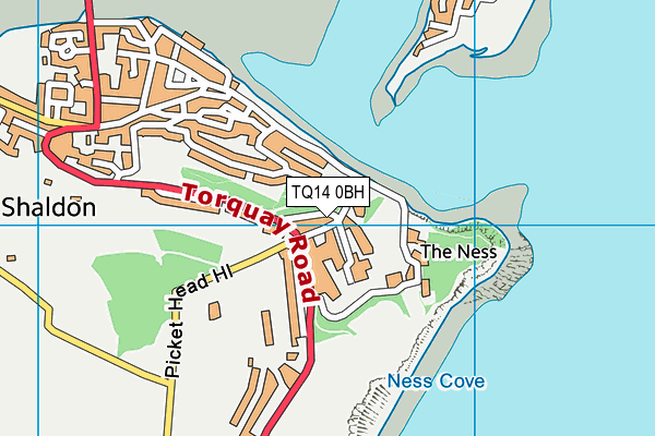 TQ14 0BH map - OS VectorMap District (Ordnance Survey)