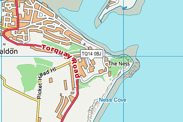 TQ14 0BJ map - OS VectorMap District (Ordnance Survey) TQ14 0BJ map - OS VectorMap District (Ordnance Survey)