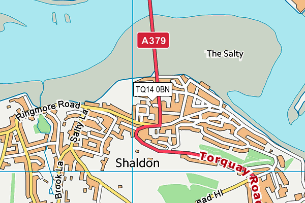 TQ14 0BN map - OS VectorMap District (Ordnance Survey) TQ14 0BN map - OS VectorMap District (Ordnance Survey)