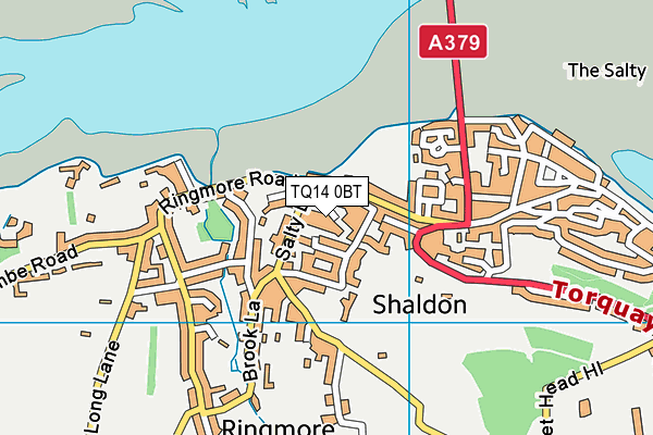 TQ14 0BT map - OS VectorMap District (Ordnance Survey) TQ14 0BT map - OS VectorMap District (Ordnance Survey)