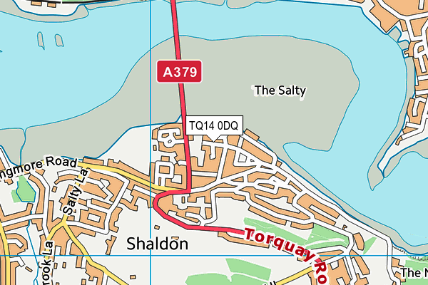 TQ14 0DQ map - OS VectorMap District (Ordnance Survey)