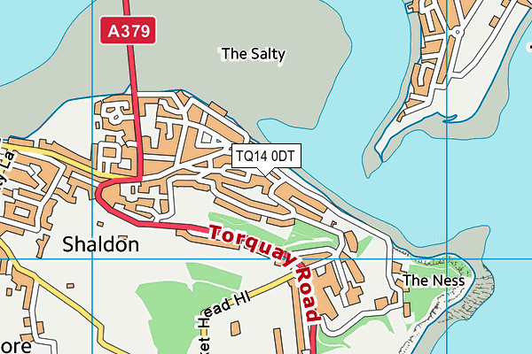 TQ14 0DT map - OS VectorMap District (Ordnance Survey)