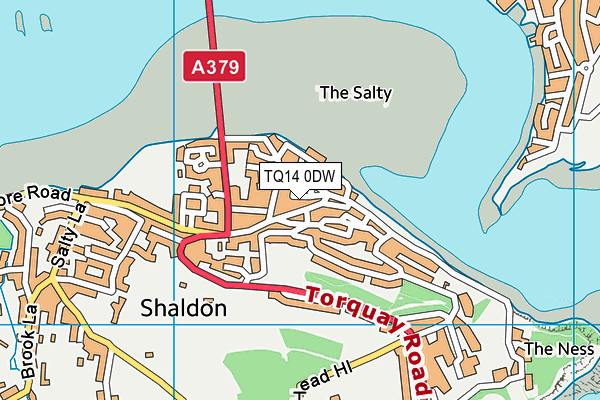 TQ14 0DW map - OS VectorMap District (Ordnance Survey) TQ14 0DW map - OS VectorMap District (Ordnance Survey)