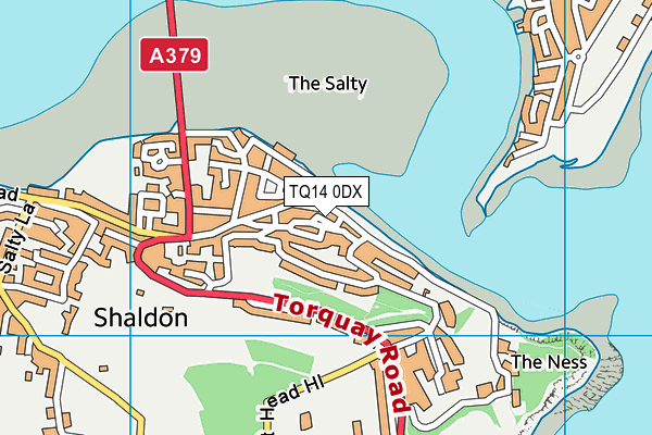 TQ14 0DX map - OS VectorMap District (Ordnance Survey) TQ14 0DX map - OS VectorMap District (Ordnance Survey)