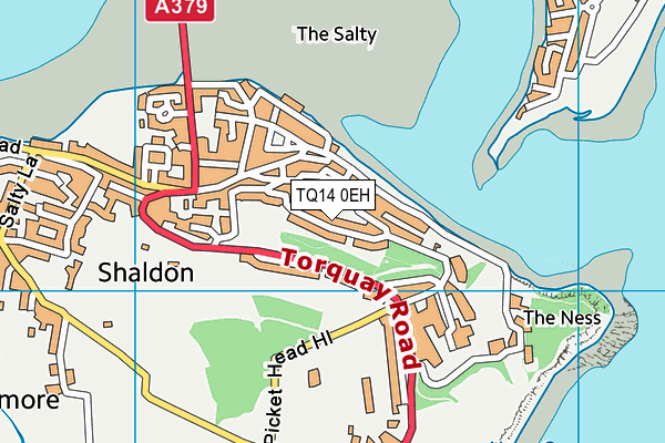 TQ14 0EH map - OS VectorMap District (Ordnance Survey) TQ14 0EH map - OS VectorMap District (Ordnance Survey)