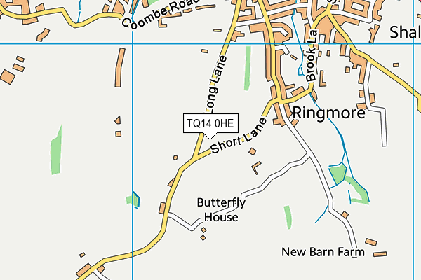 TQ14 0HE map - OS VectorMap District (Ordnance Survey) TQ14 0HE map - OS VectorMap District (Ordnance Survey)