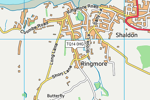 TQ14 0HG map - OS VectorMap District (Ordnance Survey) TQ14 0HG map - OS VectorMap District (Ordnance Survey)