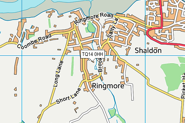 TQ14 0HH map - OS VectorMap District (Ordnance Survey) TQ14 0HH map - OS VectorMap District (Ordnance Survey)