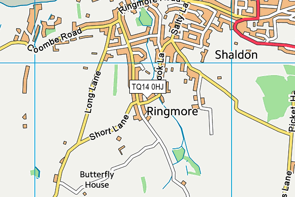 TQ14 0HJ map - OS VectorMap District (Ordnance Survey) TQ14 0HJ map - OS VectorMap District (Ordnance Survey)