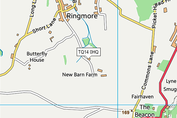 TQ14 0HQ map - OS VectorMap District (Ordnance Survey)