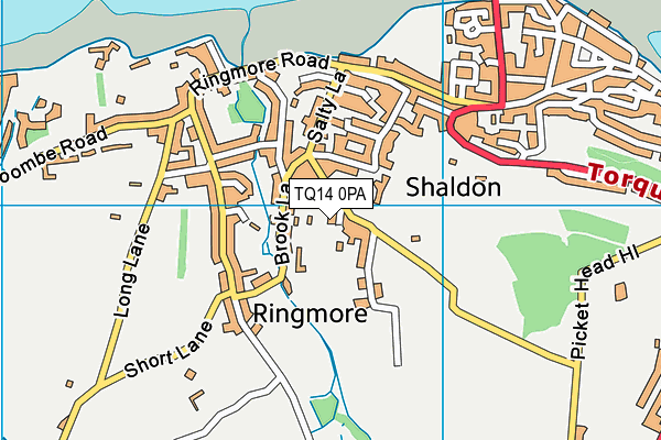 TQ14 0PA map - OS VectorMap District (Ordnance Survey) TQ14 0PA map - OS VectorMap District (Ordnance Survey)