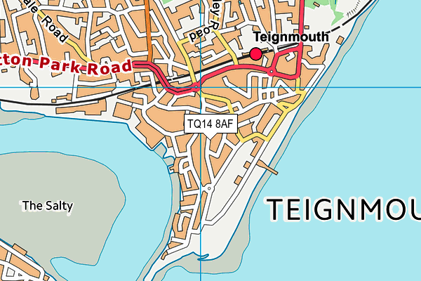TQ14 8AF map - OS VectorMap District (Ordnance Survey) TQ14 8AF map - OS VectorMap District (Ordnance Survey)