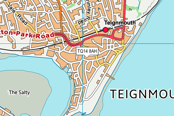 TQ14 8AH map - OS VectorMap District (Ordnance Survey) TQ14 8AH map - OS VectorMap District (Ordnance Survey)