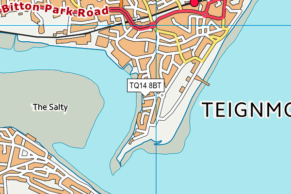 TQ14 8BT map - OS VectorMap District (Ordnance Survey) TQ14 8BT map - OS VectorMap District (Ordnance Survey)