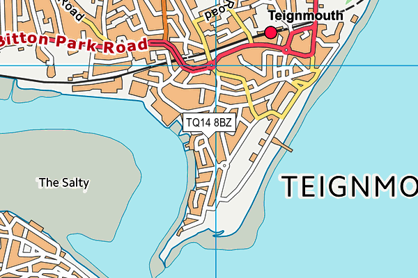 TQ14 8BZ map - OS VectorMap District (Ordnance Survey) TQ14 8BZ map - OS VectorMap District (Ordnance Survey)