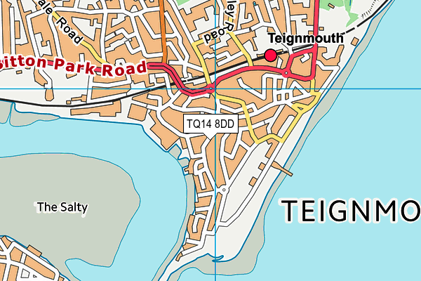 TQ14 8DD map - OS VectorMap District (Ordnance Survey) TQ14 8DD map - OS VectorMap District (Ordnance Survey)