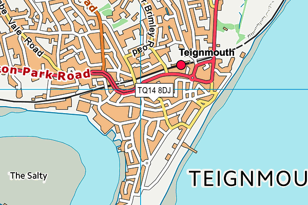 TQ14 8DJ map - OS VectorMap District (Ordnance Survey)