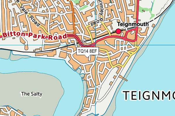 TQ14 8EF map - OS VectorMap District (Ordnance Survey) TQ14 8EF map - OS VectorMap District (Ordnance Survey)