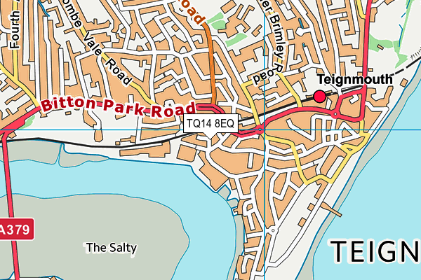 TQ14 8EQ map - OS VectorMap District (Ordnance Survey)