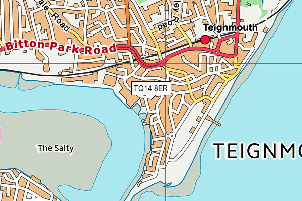 TQ14 8ER map - OS VectorMap District (Ordnance Survey)